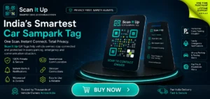 Scan It Up India smartest car sampark tag for vehicle safety and smart communication
