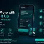 Scan It Up affiliate program dashboard showing referral earnings, commissions, and QR app promotion benefits.
