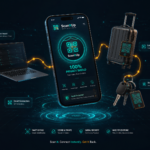 ScanItUp smart QR asset recovery ecosystem with privacy shield dashboard and connected devices