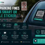 Scan It Up smart QR vehicle sticker helping drivers avoid parking fines through instant private parking alerts.